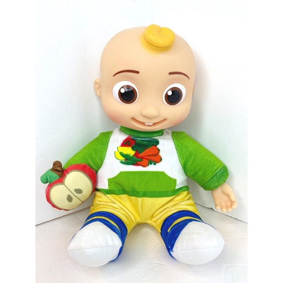 CoComelon Snack Time JJ Plush Doll Apple Sings “Yes Yes Vegetables” Song Phrases - Picture 3 of 5